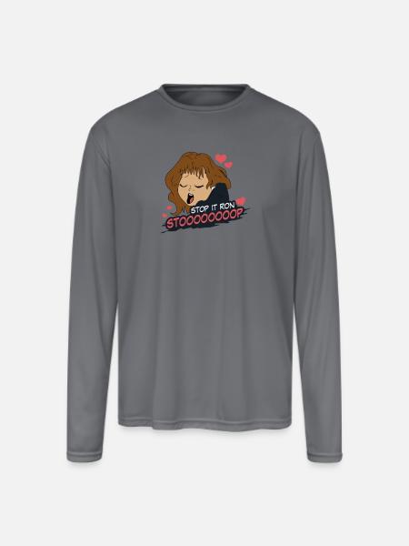 Stop It Ron - Men's Moisture Wicking Performance Long Sleeve T-Shirt - gray