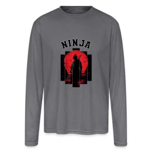 Ninja in the Shadows - Men's Moisture Wicking Performance Long Sleeve T-Shirt