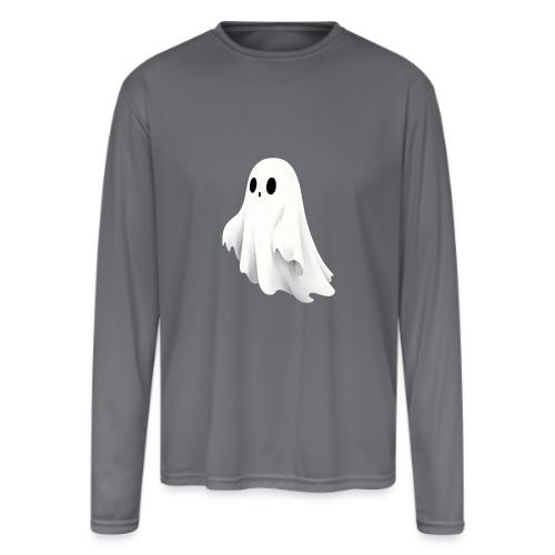 Cute Ghost Cartoon Design - Men's Moisture Wicking Performance Long Sleeve T-Shirt