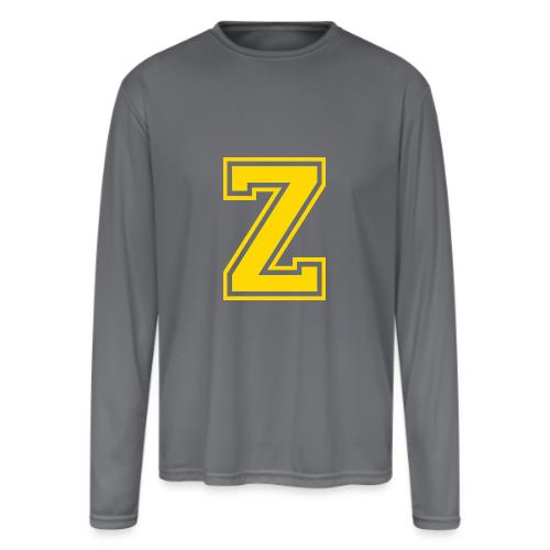Letter Z – Capital Athletic Alphabet Monogram - Men's Moisture Wicking Performance Long Sleeve T-Shirt