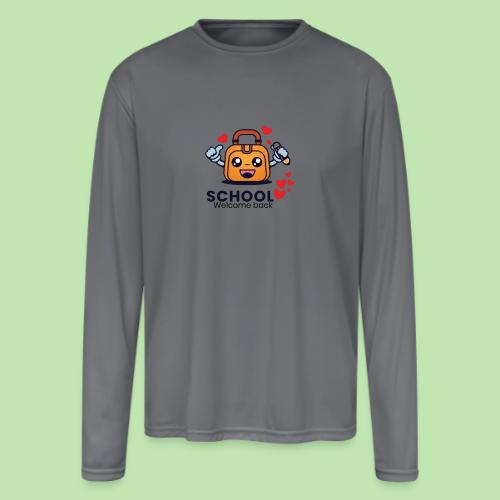 first day of school outfit- school Welcome back - Men's Moisture Wicking Performance Long Sleeve T-Shirt