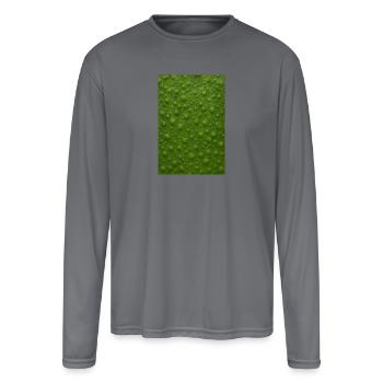 Verdant Bubble Texture - Men's Moisture Wicking Performance Long Sleeve T-Shirt - gray - Front