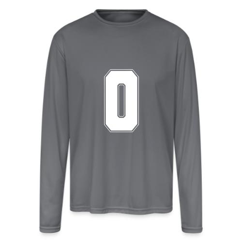 White Letter O – Varsity Alphabet Monogram - Men's Moisture Wicking Performance Long Sleeve T-Shirt