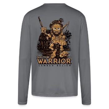 Dani Tribe Warrior - Men's Moisture Wicking Performance Long Sleeve T-Shirt - gray - Back