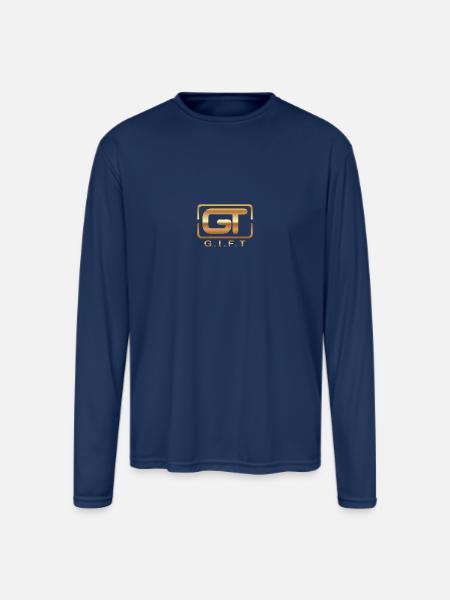 G.I.F.T. LOGO - Men's Moisture Wicking Performance Long Sleeve T-Shirt - navy
