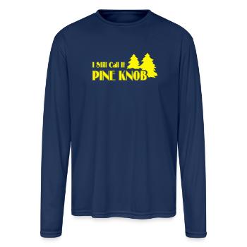 Pine Knob - Men's Moisture Wicking Performance Long Sleeve T-Shirt - navy - Front
