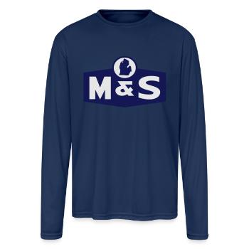 M&S Pop T-shirt - Men's Moisture Wicking Performance Long Sleeve T-Shirt - navy - Front