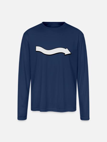 Flèche 1 - Men's Moisture Wicking Performance Long Sleeve T-Shirt - navy