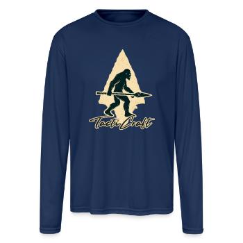 TactiCraft primitive hunters - Men's Moisture Wicking Performance Long Sleeve T-Shirt - navy - Front