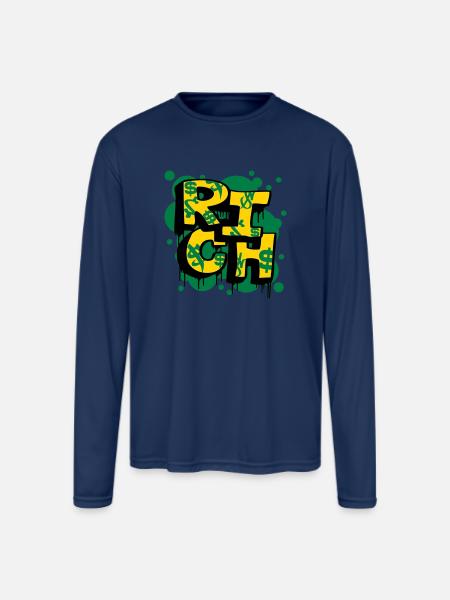 Rich USA - Men's Moisture Wicking Performance Long Sleeve T-Shirt - navy