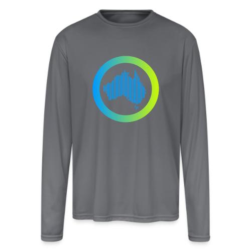 Gradient Symbol Only - Men's Moisture Wicking Performance Long Sleeve T-Shirt