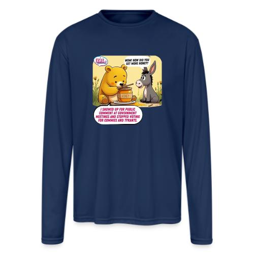 Honey Bear - Fire Tyrants - Men's Moisture Wicking Performance Long Sleeve T-Shirt