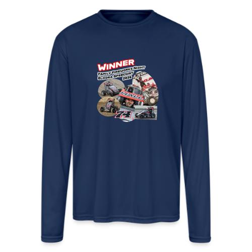 Luke Hall - Eldora Speedway FFN#1 Design 2 - Men's Moisture Wicking Performance Long Sleeve T-Shirt