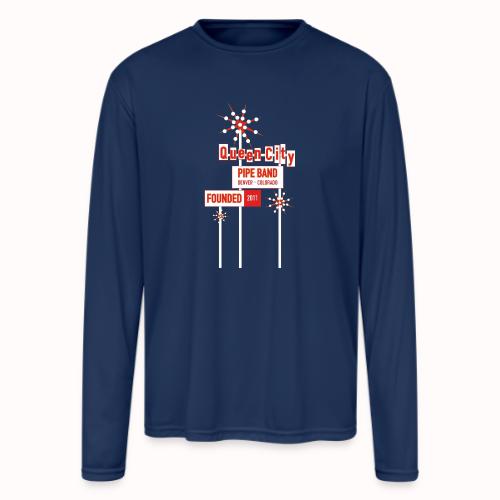 Queen City Fun Center - Men's Moisture Wicking Performance Long Sleeve T-Shirt