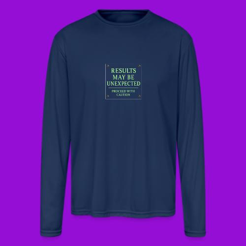 Results May Be Unexpected - Neon Green - Men's Moisture Wicking Performance Long Sleeve T-Shirt
