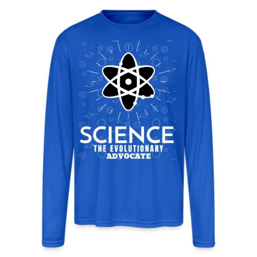 Science The Evolutionary Advocate White Design - Men's Moisture Wicking Performance Long Sleeve T-Shirt