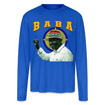 Baba Raila Odinga - Pan-African Kenyan patriot - Men's Moisture Wicking Performance Long Sleeve T-Shirt - royal blue - Front