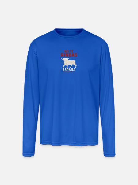 No Te Rindas Espana Bull - Men's Moisture Wicking Performance Long Sleeve T-Shirt - royal blue