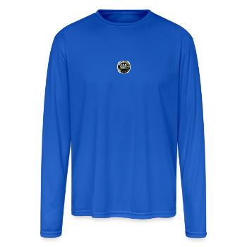 Loading Greatness Gauge - Men's Moisture Wicking Performance Long Sleeve T-Shirt - royal blue - Front