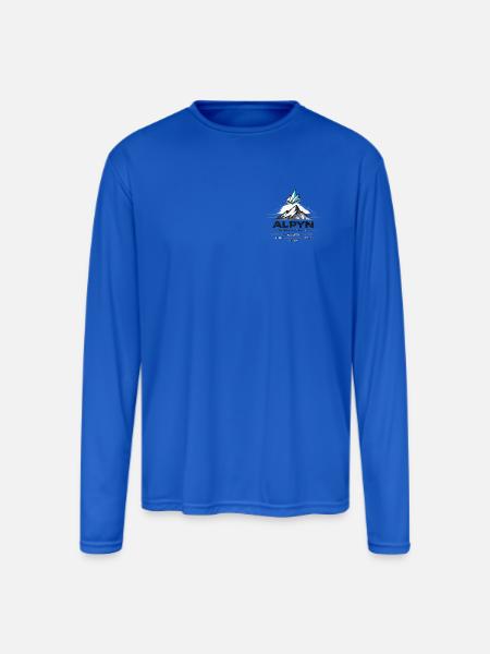 Alpyn Glacier Crest - Men's Moisture Wicking Performance Long Sleeve T-Shirt - royal blue