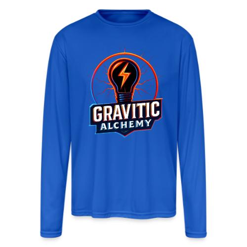 Gravitic Alchemy Logo - Men's Moisture Wicking Performance Long Sleeve T-Shirt