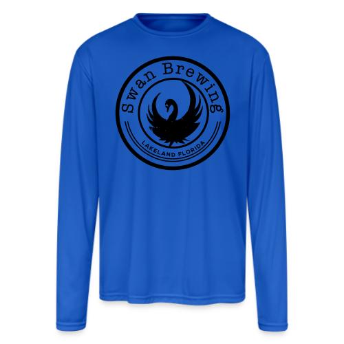 Classic Swan Brewing Logo - Men's Moisture Wicking Performance Long Sleeve T-Shirt
