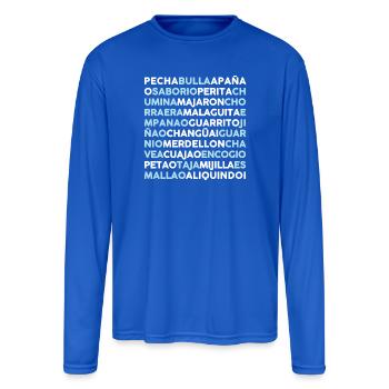 Malaguita (dark) - Men's Moisture Wicking Performance Long Sleeve T-Shirt - royal blue - Front
