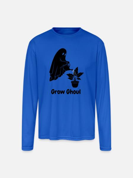 Grow Ghoul - Men's Moisture Wicking Performance Long Sleeve T-Shirt - royal blue