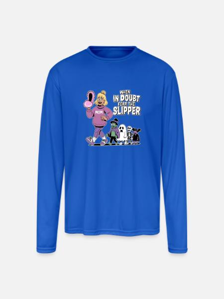 Minimal Slipper Mom - Men's Moisture Wicking Performance Long Sleeve T-Shirt - royal blue
