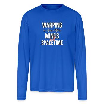 General Relativity Field Equations Warping Minds - Men's Moisture Wicking Performance Long Sleeve T-Shirt - royal blue - Front