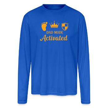 Dad Mode Activated - Men's Moisture Wicking Performance Long Sleeve T-Shirt - royal blue - Front