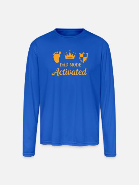 Dad Mode Activated - Men's Moisture Wicking Performance Long Sleeve T-Shirt - royal blue