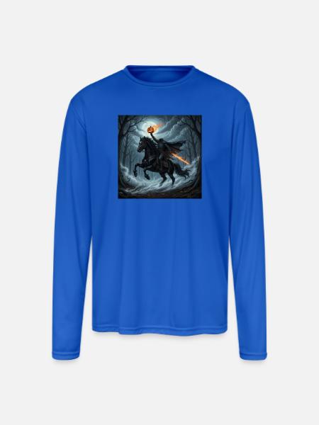 Headless Horseman - Men's Moisture Wicking Performance Long Sleeve T-Shirt - royal blue