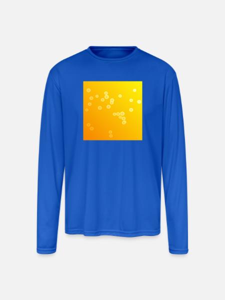 pretty yellow bubbles - Men's Moisture Wicking Performance Long Sleeve T-Shirt - royal blue