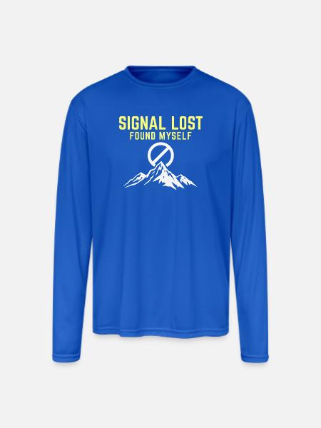 Signal Lost Found Myself - Men's Moisture Wicking Performance Long Sleeve T-Shirt - royal blue