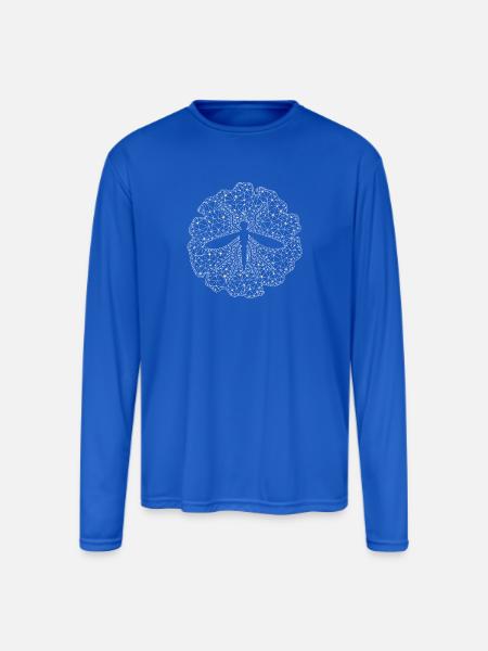 Geometric Mosquito Mesh Circle - Men's Moisture Wicking Performance Long Sleeve T-Shirt - royal blue