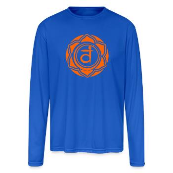 Sacral Chakra - Svadishthana - Men's Moisture Wicking Performance Long Sleeve T-Shirt - royal blue - Front
