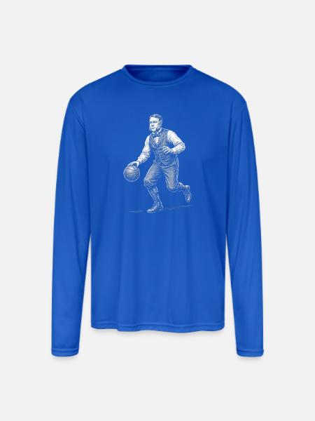 Chester A Arthur Basketball - Men's Moisture Wicking Performance Long Sleeve T-Shirt - royal blue