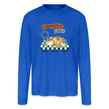 Pumpkin Patch Autumn Mood - Men's Moisture Wicking Performance Long Sleeve T-Shirt - royal blue - Front