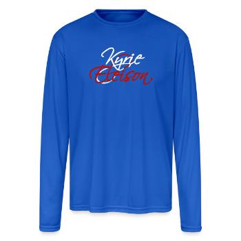 Kyrie Eleison (dark) - Men's Moisture Wicking Performance Long Sleeve T-Shirt - royal blue - Front