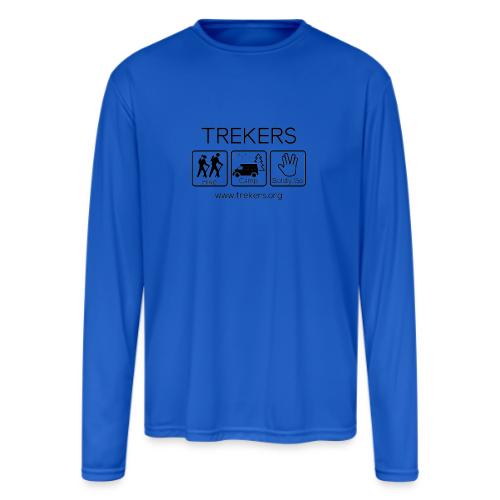 Trekers black logo - Men's Moisture Wicking Performance Long Sleeve T-Shirt