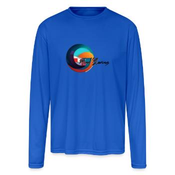 Absolutely Relative: Elegant Simplicity - Men's Moisture Wicking Performance Long Sleeve T-Shirt - royal blue - Front