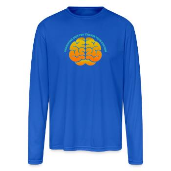 CARNIVORE DIET FOR THE NERVOUS SYSTEM - Men's Moisture Wicking Performance Long Sleeve T-Shirt - royal blue - Front