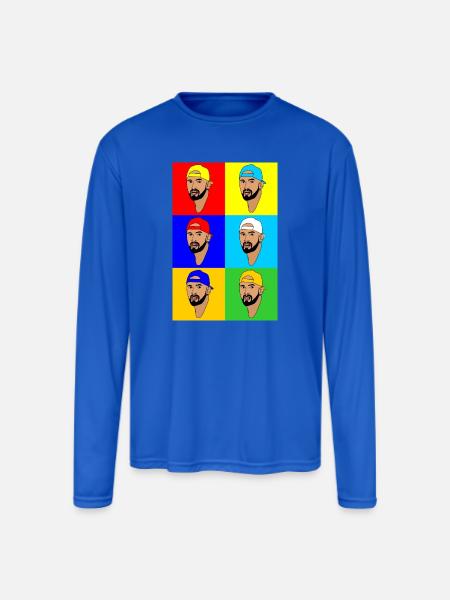 Nick Kyrgios - Men's Moisture Wicking Performance Long Sleeve T-Shirt - royal blue