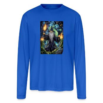 Dark Fantasy Wizard soe - Men's Moisture Wicking Performance Long Sleeve T-Shirt - royal blue - Front