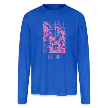 Japan (dark) - Men's Moisture Wicking Performance Long Sleeve T-Shirt - royal blue - Front
