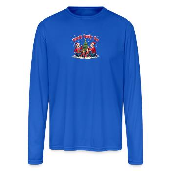 Forced Family Fun - Men's Moisture Wicking Performance Long Sleeve T-Shirt - royal blue - Front