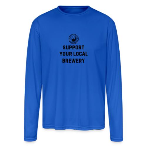 Support Your Local Brewery - Men's Moisture Wicking Performance Long Sleeve T-Shirt