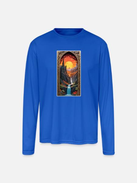 Fantastic Journey - Men's Moisture Wicking Performance Long Sleeve T-Shirt - royal blue