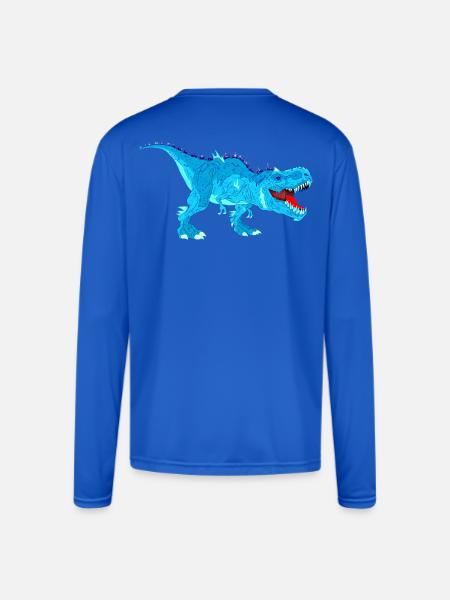 Icy Rex - Men's Moisture Wicking Performance Long Sleeve T-Shirt - royal blue